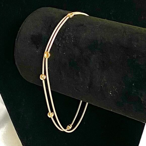 UQ# Sterling 925 Silver Chain w/ Vermeil accent Beads - Picture 5 of 10